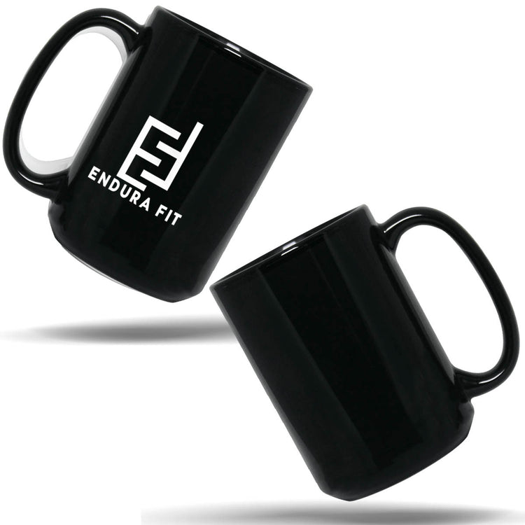 Endura Fit Signature Black Ceramic Mug – 15 oz.
