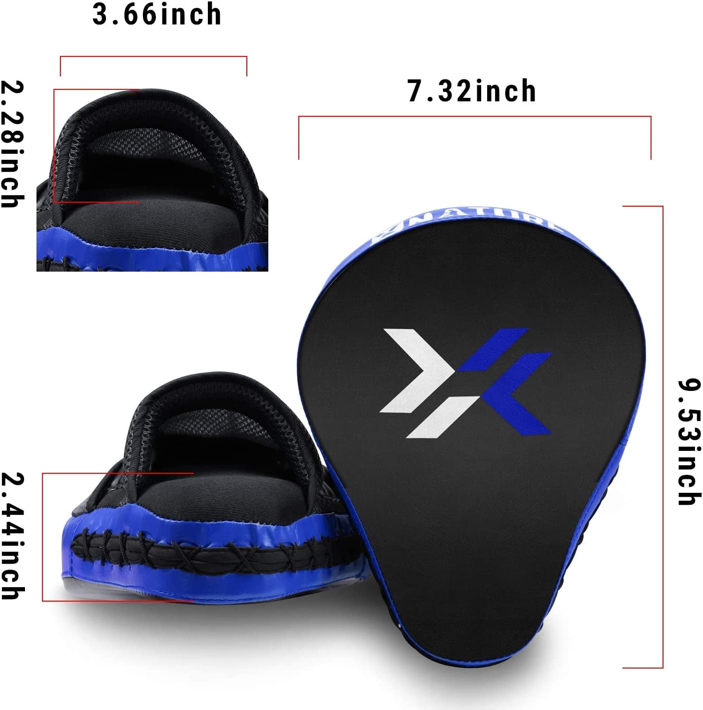 Essential Curved Boxing MMA Punching Mitts Boxing Pads W/Gift Box Hook & Jab Pads MMA Target Focus Punching Mitts Thai Strike Kick Shield for X&