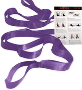 12 Loops Yoga Stretch Strap for Physical Therapy with Exercise Instruction