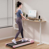 Superfit 0.6-3.8MPH Walking Pad under Desk Treadmill with Remote Control and LED Display Pink