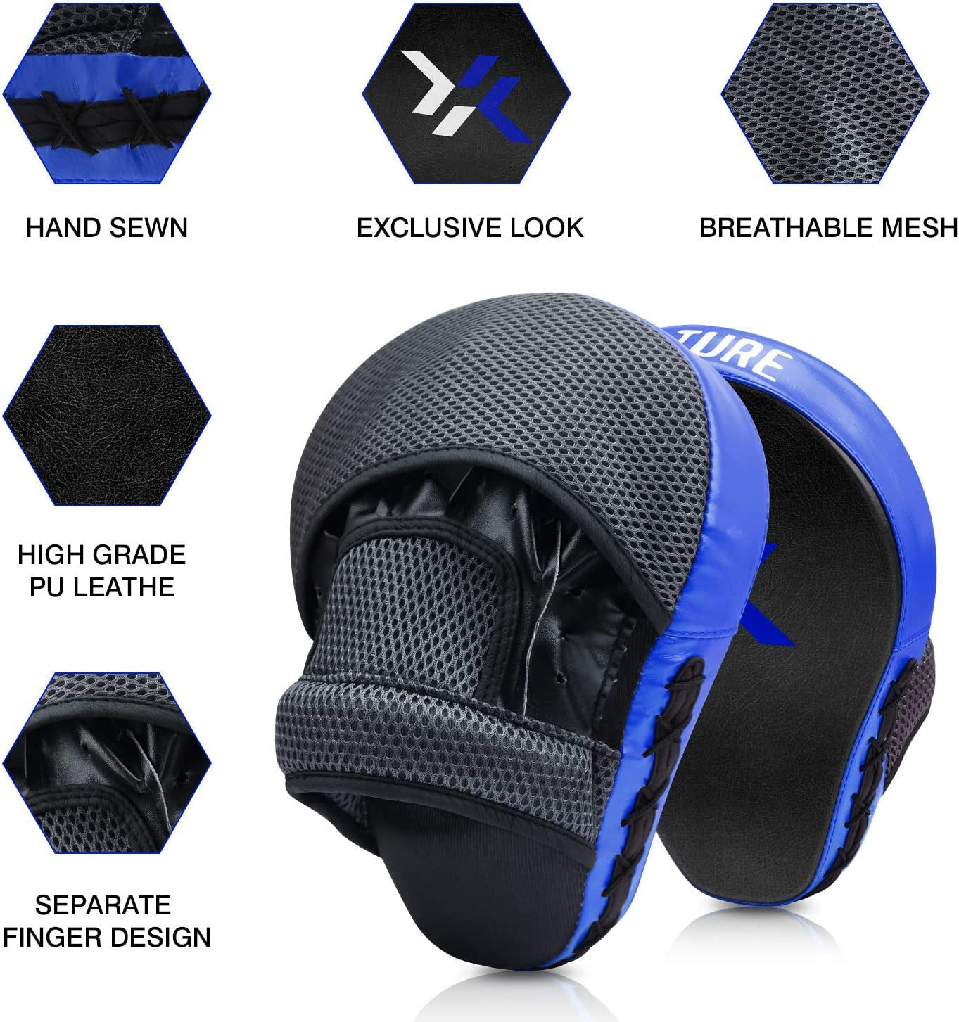Essential Curved Boxing MMA Punching Mitts Boxing Pads W/Gift Box Hook & Jab Pads MMA Target Focus Punching Mitts Thai Strike Kick Shield for X&