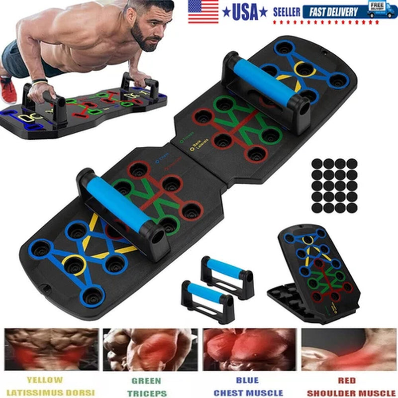 28 in 1 Push up Rack Board System Fitness Workout Train Home Gym Exercise Stands