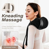 Shiatsu Neck and Back Massager Pillow with Heat - Black, 1 Pc