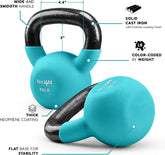 Neoprene Coated Kettlebell Weights, Strength Training Kettlebells for Weightlifting, Conditioning, Strength & Core Training