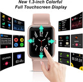 Fitness Tracker Smart Watch for Android Phones and Ios Phones Step Tracker Heart Rate Monitor, IP68 Waterproof Fitness Watch Sleep Monitoring, Calorie Counter, Pedometer Smartwatch for Women