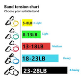 5-Level Resistance Band, with Crank Yoga Pull Rope Fitness Exercise Tube Belt,Crossfit Exercise Strength Training at Home