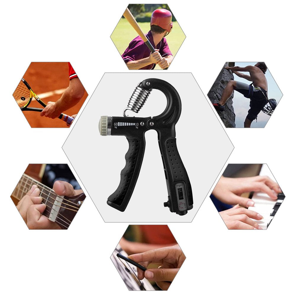 2/1Pcs Hand Grip Strengthener, Adjustable Resistance 22-132Lbs (10- 60Kg), Hand Grip Exerciser, Strengthen Grip, Hand Squeezer, Forearm Grip, Hand Exercise, Gripper, Finger Strengthener