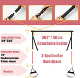 Portable Pilates Bar Kit with Resistance Bands, Portable Stick Bar Strength Training Set Home Gym Workout Equipment