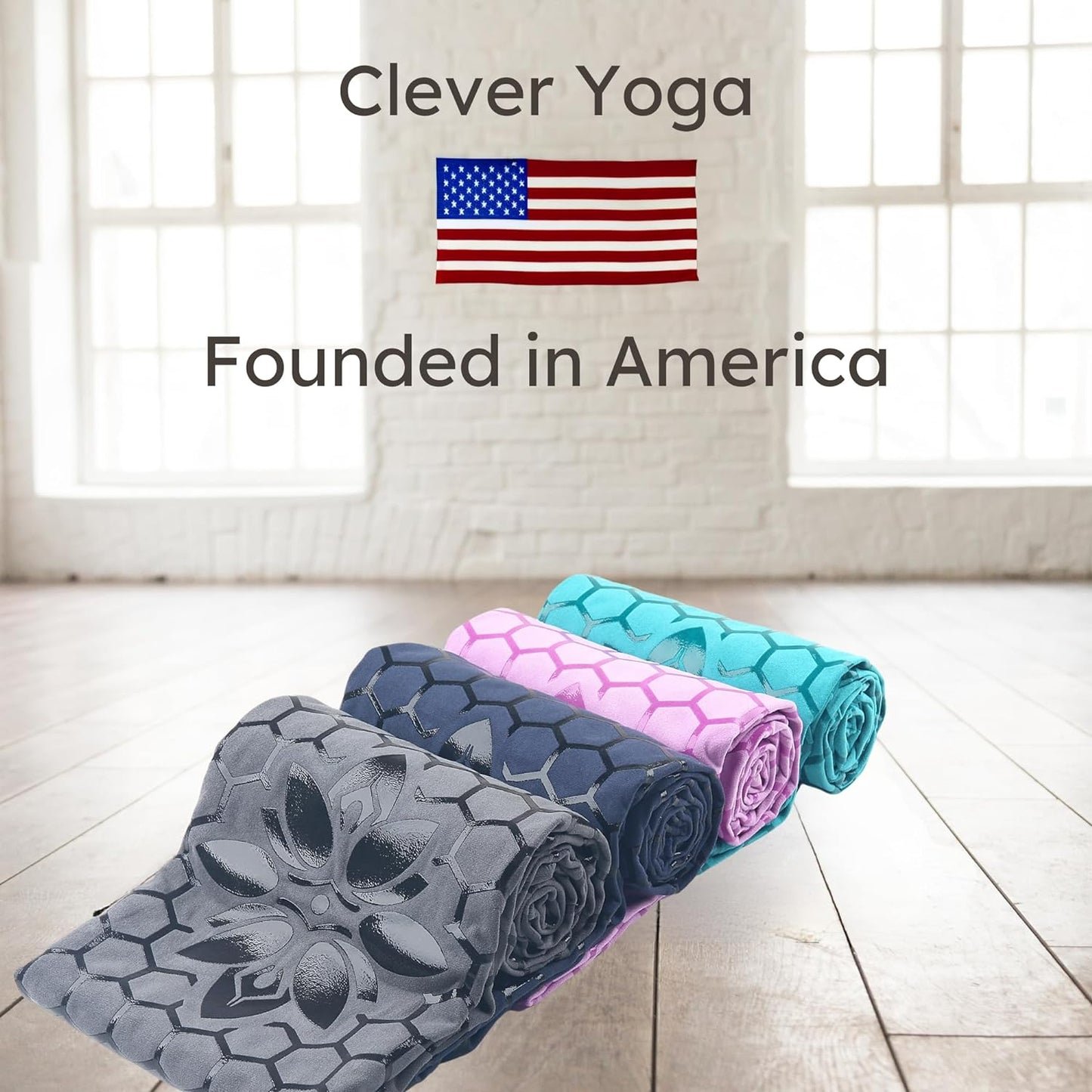 Mat Towel Non-Slip for Hot Yoga. Grippy Double Sided Suede Microfiber Towel Non-Slip Grip. Multifunctional - No Slip Yoga Mat Towel, Yoga Mat Cover - the Best Travel Yoga Mat Non Slip.