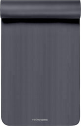 Solana Yoga Mat 1" & 1/2" Thick W/Nylon Strap for Men & Women - Non Slip Exercise Mat for Yoga